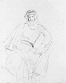 Syrian Man, John Singer Sargent (American, Florence 1856–1925 London), Graphite on off-white wove paper, American